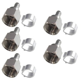 F-Factory Antenna Connector for 3C, 3C F-Type Connector with Aluminum Ring, Compatible with 4K/8K Broadcasting, Quantity [5 pieces] 3C-5P