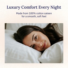 CALIFORNIA DESIGN DEN Luxuriously Soft Hotel Quality 600 Thread Count, 100% Cotton Set of 2 Cases, Crisp & Cool Pillow Cases King Size, Set of 2, Fits King Pillows (Dark Blue)