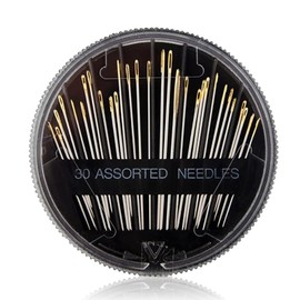 30 Pieces Sewing Needles Set, Hand Sewing Needles, Sewing Needles, for Hand Sewing Crafts (5 Sizes, Black)