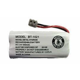 NekidCow BT-1021 BBTG0798001 2.4V DC 300-mAh Rechargeable Battery for Cordless Phone - 1 Pack