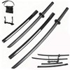 2PCS Polypropylene Plastic Training Martial Sword，Black Practice Katana Sword with