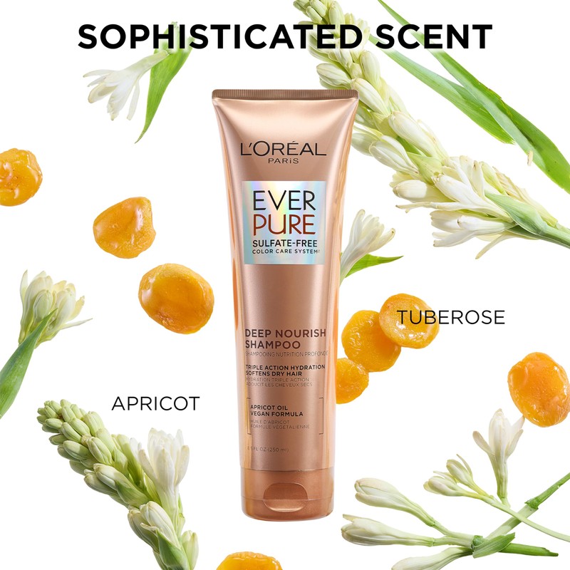 L'Oreal Paris Shampoo, Sulfate Free, Triple Action Hydration for Dry