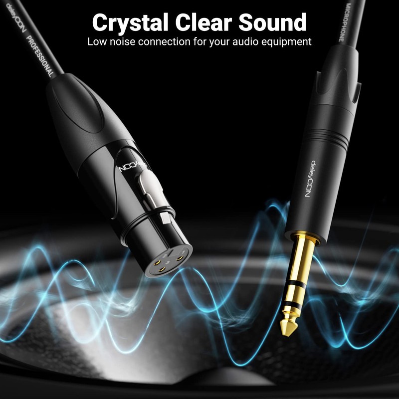 deleyCON 5 m XLR to 6.35 mm Jack Stereo Microphone