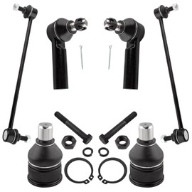 BOXI (Set of 6) Front Lower Ball Joints + Front Outer Tie Rod Ends + Front Sway Bar End Links Fit for Ford Escape Mazda Tribute Mercury Mariner 2005 2006 2007 2008 2009 | Replace K80296 K80107 ES3631