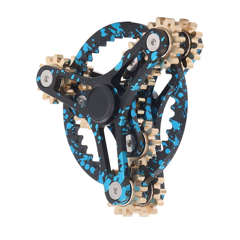 Pure Brass Gears Linkage Hand Gyroscope Toy Break Bad Habits