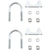 QWORK U-Bolt Muffler Tip Exhaust Hook, 1-1/2" OD 2Pcs Stainless
