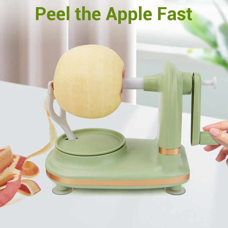 Apple Peeler, Apple Slicer 8 Wedges, Stainless Steel Blades Corer