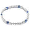 SKQIR Baseball Rhinestone Necklace for Men & Boys, Blue, Zinc,