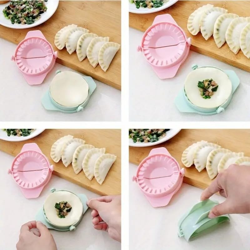 CHEFZOCO Teigformen, Teigformen, Pastetenform, Gyoza-Form, Teigversiegelung, Teigpresse, Gesamtlänge der Form
