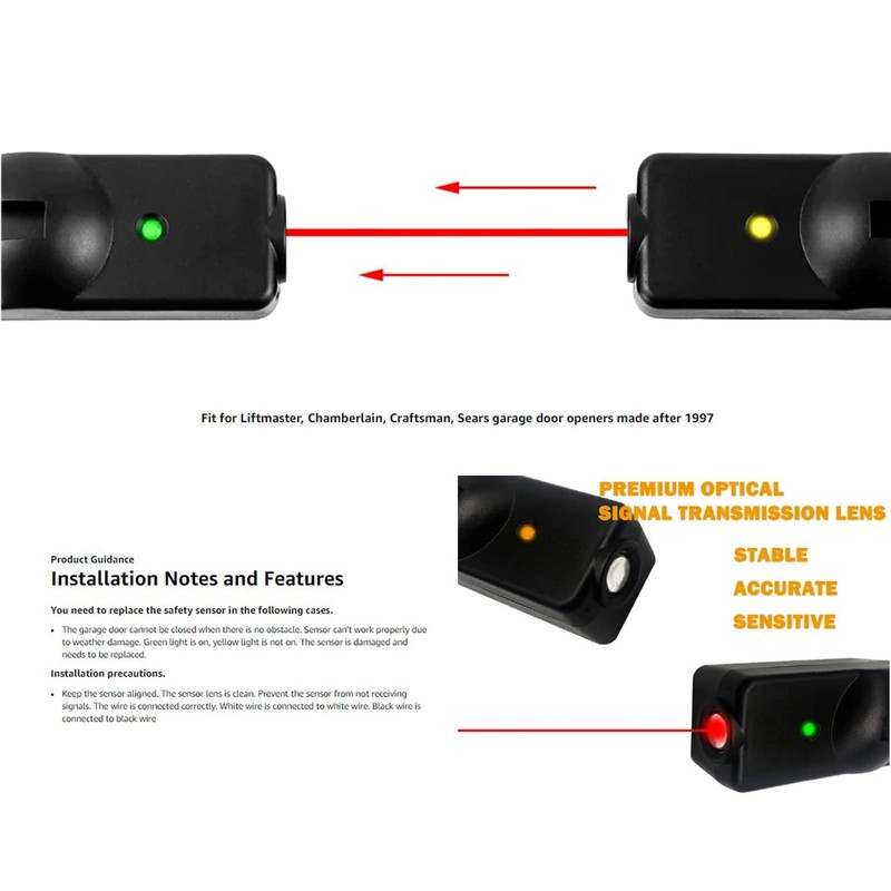 Kit de Sensor de Seguridad para Abrepuertas de Garaje con