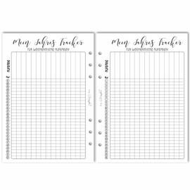 SinnWunder® Habit Tracker Weekly Task Lists Fits A5 6 Ring Planner