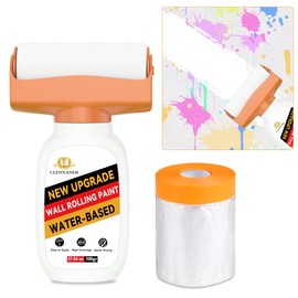 White Paint, 500g White Paint for Wall Touch up Paint for Walls, Water Based Wall Paint with Masking Film, White Wall Paint Repair Kit for Flat, Ceiling Wall, Remove Stains, Scratches (White)