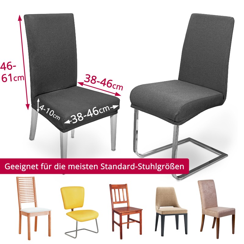 DecoHomeTextil Universal Stretch Plain Chair Cover, Chair Cover, Covers