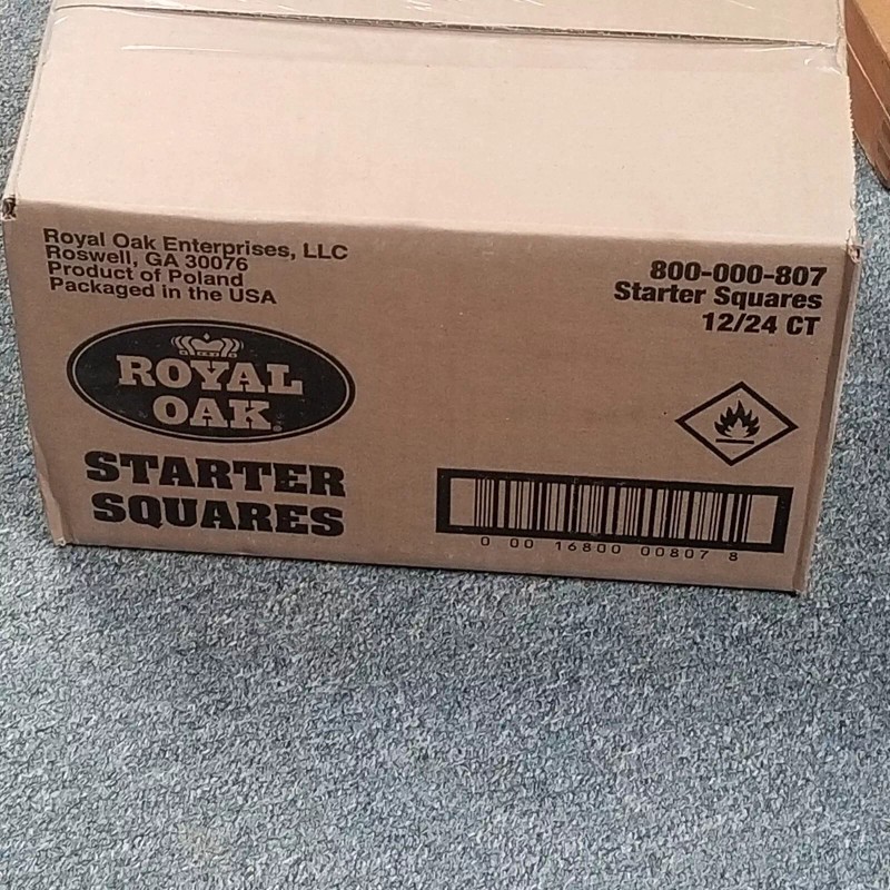 Royal Oak 4 Pack 24 ct Natural Fire Starter Squares