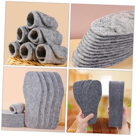 OATIPHO 5 Pairs Winter Wool Insoles of Thick Unisex Boot Cushions for Comfortable and Supple Design Moisture Absorbing Warm and Portable Footwear