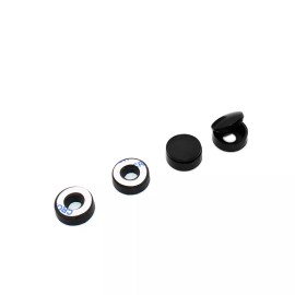 AutoTattoo 1x Brabus Gloss Black License Plate Frame Cover Decorate + Screw Caps