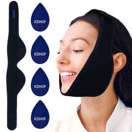 ICEHOF Kühlpads Weisheitszähne (4x) – Mit weichem Stoff für mehr Kühlung nach Zahn OP - Kühlpack Weisheitszahn Kühlkompresse Kühlpads Gesicht