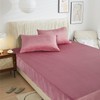Fleece Fitted Sheet, 200 x 200 cm, Dusky Pink, Plush,