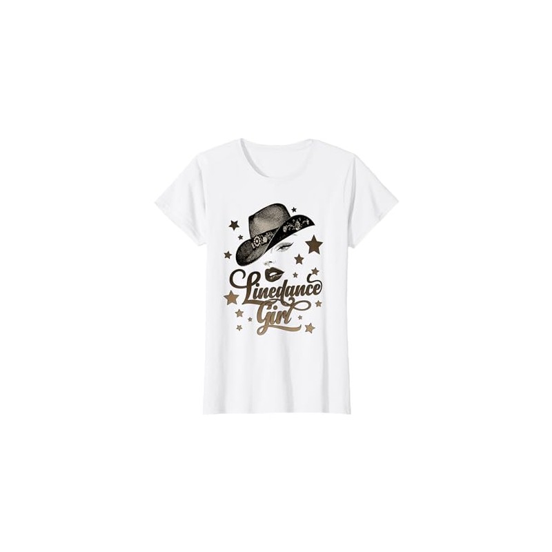 Cowboy Hat Line Dance Queen Silhouette per I Ballerini Maglietta