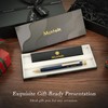 MCNTEIK Blue Gel Pen-Stunning Click Pen with 24K Gold Finish,