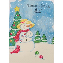 Greeting Card Merry Christmas Sis to a Great Sister I can't wait - so much fun - we'll get candy canes and presents ...and hugs from everyone! Child/Kid