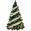 HOVUK® 3-Pack White/Silver Thick & Thin Tinsel Garland Christmas Decoration,