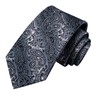 Hi-Tie Men Tie Pocket Square Cufflinks Set Silk Formal Necktie