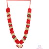 Estationeryhouse Handcrafted Two Artificial Flower Garlands, 24", Red and Gold