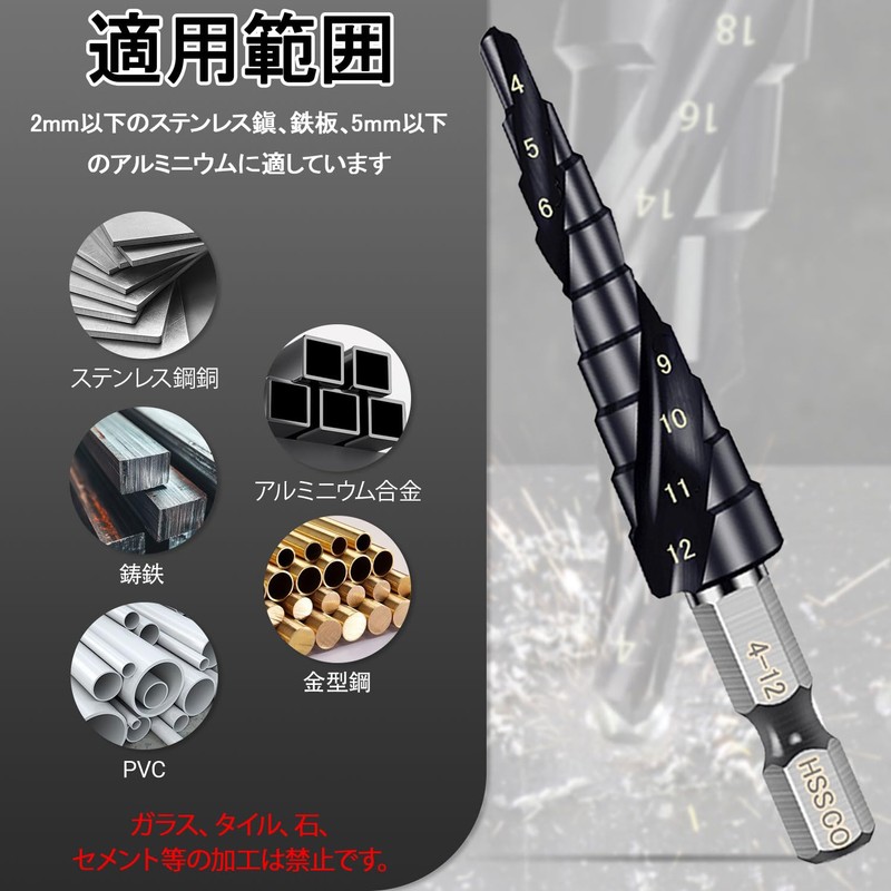 Hexagonal Shaft 0.25 inches (6.35 mm) Titanium Nitride Aluminum Coating