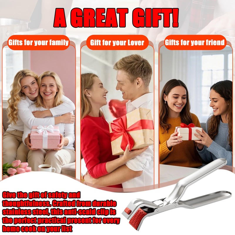 1Pcs Stainless Steel Hot Plate Gripper, Heat Insulation Holder Clip