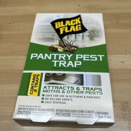 Black Flag Pantry Pest Trap for Moths and Other Pests 2 Glue Traps