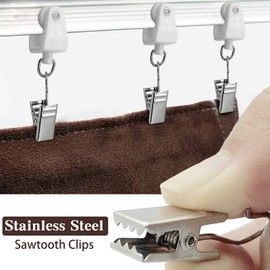 Curtain Track Roller Hooks Accessories Plastic Wheeled Roller Runner Windows Sliding Bendable Curtain Track 24 Pcs Curtain Track Stainless Steel Pinch Clips and Curtain Track Glider Hanging Drapery