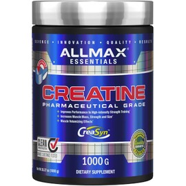 ALLMAX Nutrition Creatine Monohydrate Powder, Unflavored – Pure Micronized Creatine Supplement for Men & Women – Supports Strength, Performance & Training Intensity – Vegan, Gluten Free (1000g)