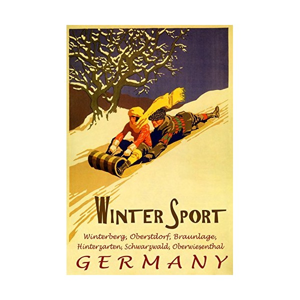 Germany SKI Mountains Winter Sport Family Fun Sledding Down Snow