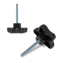 POWERTEC QNB3010-P2 5-Star Stud Knob, 1/4"-20, 2" Long, 10 PK