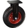 POWERTEC 17053 Fixed Heavy Duty Industrial Caster, 8” Wheel Rubber