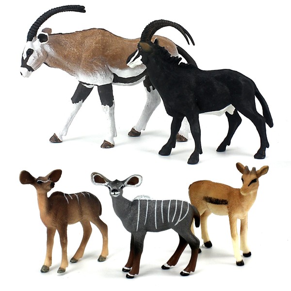 FUNSHOWCASE African Jungle Animals Toy Antelopes Figure Realistic Plastic Figurine