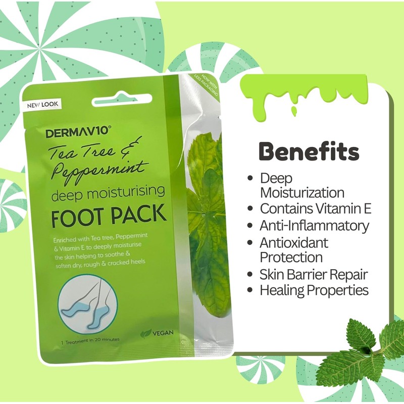 Deep Moisturising Foot Packs Mask Peel & Intensive Foot Cream