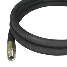 Apache 98398250-C 3/8 Inch x 96 Inch Lightweight Hydraulic Hose with Fittings, Male x Male Assembly, Black (2 Pack)