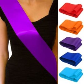 Boolavard Plain/Blank Hen Night Party Sashes - Create Your Own Sash - Blank Sash (Dark Pink)
