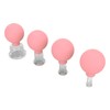 4pcs Glass Face Cupping Set Silicone Lymphatic Drainage Skin Lifting