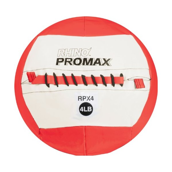 Champion Sports RPX4 Rhino Promax Slam Balls, 4 lb, Soft Shell with Non-Slip Grip, Medicine Wall Exercise Ball for Weightlifting, Plyometrics, Cross Training, & Home Gym Fitness