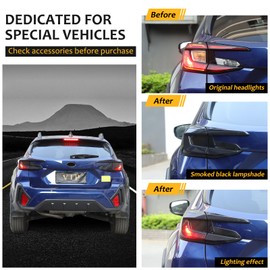 Daeiclru Car Tail Light Lamp Cover Compatible with Subaru Crosstrek GU 2024 2025, Smoked Taillight Shell Trim Cover Rear Taillight Protection Cover Exterior Accessories