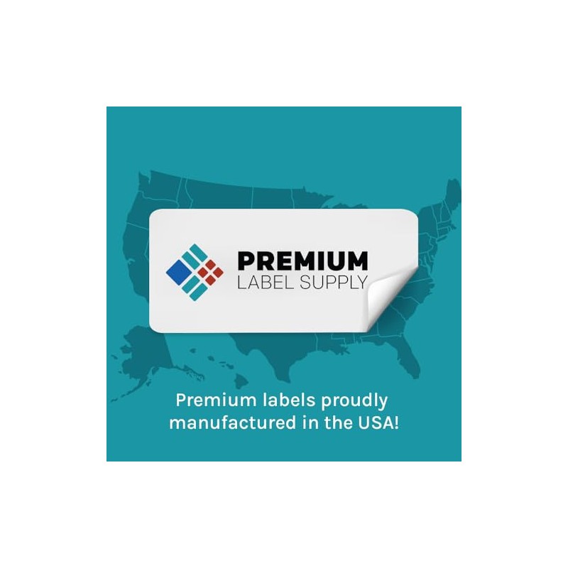 Premium Label Supply Glossy White Sticker Round Labels – 3"
