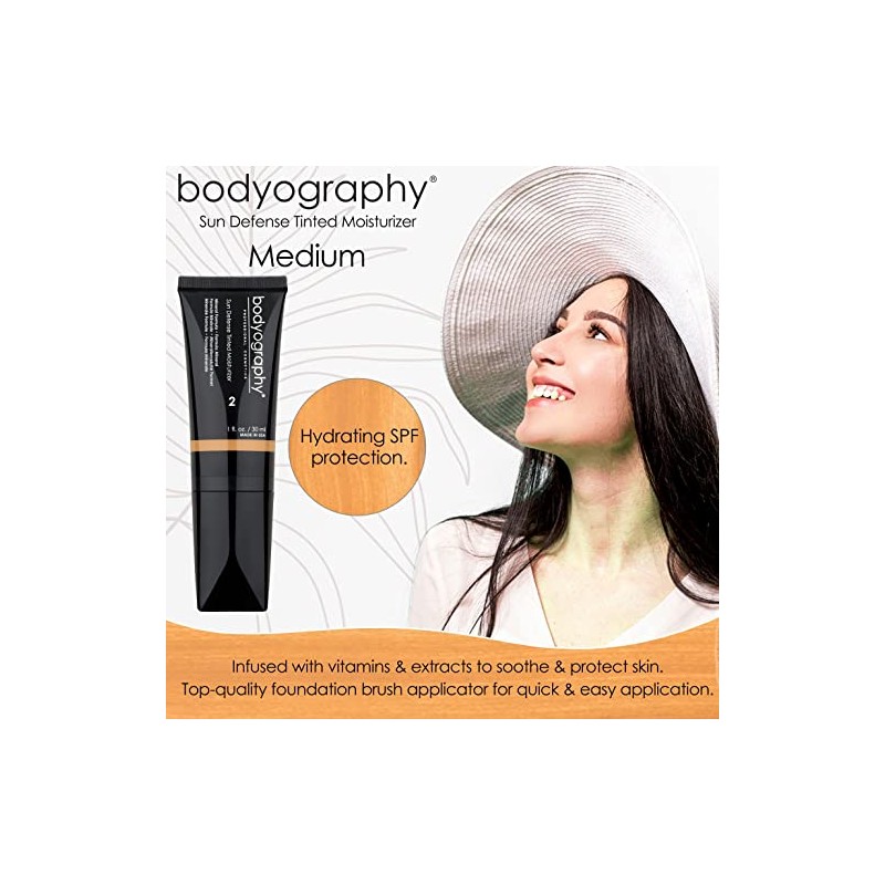 Bodyography Sun Defense Tinted Moisturizer - Nourishes and Defends Skin