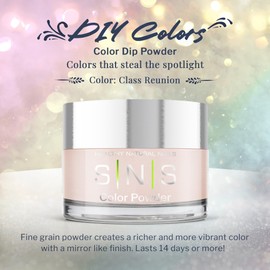 SNS Healthy Natural Nails SNS Nail Dip Powder Colors, Gelous Color Dipping Powder - Class Reunion (Nude, Pink Cream) - Long-Lasting Dip Nail Colors for Healthier Nail Beds - Nail Color for Professionals & At-Home DIY - 0.5 oz