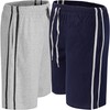 2 Pack Men's Cotton Lounge Wear Shorts with Elasticated Waist