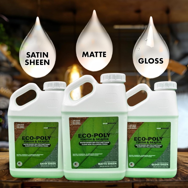 Eco-Poly Polyurethane Sealer — Non-Toxic, Low Odor, Quick-Dry Water Based