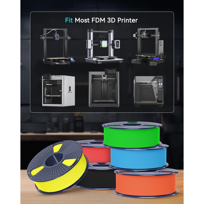 SUNLU High Speed PETG Filament 1.75mm Bundle, Multicolor High Speed