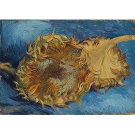 Wieco Art Sunflowers Floral Giclee Canvas Prints Wall Art by Vincent Van Gogh Famous Oil Paintings Reproduction Modern Stretched and Framed Artwork Flowers Pictures for Bedroom Home Decorations